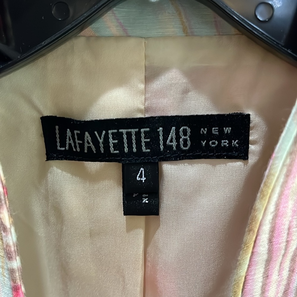 Lafayette 148 New York blazer pink and tan marble design - Picture 2 of 7